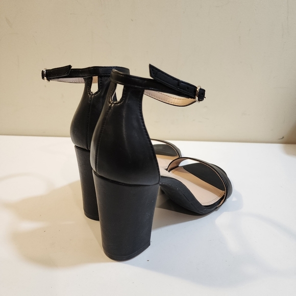 Kelly and Katie women's black block heels open toe strappy sandals size… - Picture 5 of 12